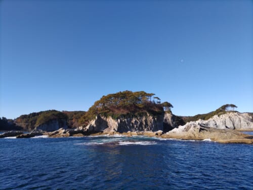 遊覧船から見た浄土ヶ浜